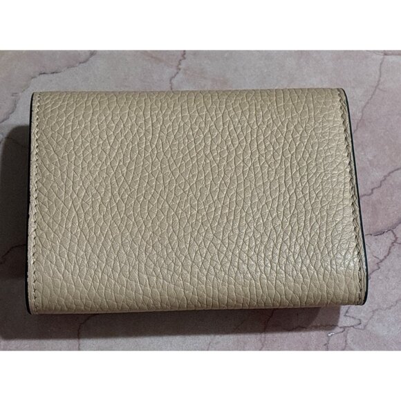 Valentino Garavani V Logo Card Case in Cappuccino Womens Leather Wallet - Picture 9 of 12